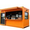 Minicontenedor Móvil Pop-Up Prefabricado Restaurante Centro Comercial Kiosco de Comida Multifuncional Contenedor Ensamblado Tienda