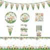 Selva Amazônica Animais Descartáveis Louça Pratos de Papel Copos de Papel Guardanapos de Papel Decoração de Aniversário Adereços Chapéus de Papel Caixas de Biscoito de Arroz