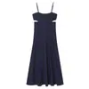 Ropa de Mujer Transfronteriza 2026 Moda Europea y Americana Versátil Casual Ajustado Estilo Abierto Vestido de Tirantes Finos para Mujer F71296