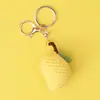 Llavero de Lana Tejido a Mano Fruta Uva Caqui Aguacate Colgante de Bolso Joyería Regalo