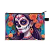 Bolsa de Armazenamento Grande Capacidade Estampada Dia dos Mortos Mexicano Temu Transfronteiriça Porta-Moedas Bolsa de Presente para Feriado Atacado de Fábrica