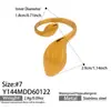 Anillo Abierto Irregular con Forma de Corazón de Personalidad Exagerada Anillo Hueco de Acero Inoxidable Set de Joyería Transfronteriza Europea y Americana