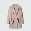 Abrigo Largo de Cachemira de Marca de Lujo 3W+M con Diseño Cruzado para Mujer, Otoño e Invierno