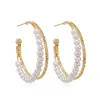 Pendientes de Círculo Geométrico Estilo Barroco Francés Suave y Elegante Pendientes de Lujo Ligero Estilo Celebridad Pendientes de Moda Venta al por Mayor