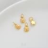 Retención de color fuerte oro arena fortuna palabra Nafu candado de paz etiqueta colgante flor de ciruelo pulsera de hilo hecha a mano diy accesorios de joyería