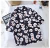 Camisa havaiana de praia com flores, manga curta, masculina, solta, cec, super fire harbor style, camisa retrô, jaqueta, roupa masculina