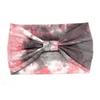 Faixa de cabelo tie-dye popular europeia e americana, faixa de cabelo esportiva de ioga com borda larga, faixa de cabeça de cor arco-íris, faixa de cabeça de algodão elástico, absorvente de suor para mulheres