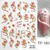 Adesivos de Unhas Artísticas Novos Transfronteiriços Estereoscópicos em Relevo Desenho Animado Floco de Neve de Natal Árvore de Natal Cordão de Luzes Boneco de Neve Adesivos de Unha de Natal