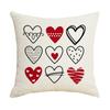 Capa de almofada de amor vermelho transfronteiriço para dia dos namorados, capa de almofada decorativa para sala de estar, capa de almofada para sofá e quarto da Amazon