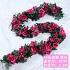 Guirnalda de Rosas Artificiales Guirnalda de Flores Falsas Cubierta de Ducto de Aire Acondicionado Decoración de Techo para Sala de Estar Planta Enredadera de Plástico Envuelto
