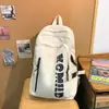 Mochila japonesa de design de nicho, moderna, legal, para estudantes, retrô, com letras, grande capacidade, casual, para escola, feminina