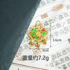 Colar Vietnamita Antigo com Pingente de Cadeado da Paz Banhado a Ouro com Design de Folha em Gotejamento de Óleo, Joia de Filigrana Oca, Cor de Nicho e Duradoura