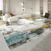Alfombra de Piso para Sofá Estilo Crema, Alfombra Lavable Resistente a la Tinta Antideslizante para Dormitorio junto a la Cama, Alfombra de Mesa de Centro de Lujo Ligero de Gama Alta, Alfombra de Sala de Estar