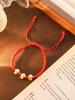 Pulsera del Año Nuevo Chino Serpiente Roja Pulsera de la Suerte Cuerda Tejida a Mano para Hombres y Mujeres Regalo Cuerda Roja Ajustable