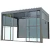 Pabellón Manual/Eléctrico Mojia para Exteriores con Persianas Retráctiles Automáticas, Toldo de Aleación de Aluminio para Invernadero de Jardín