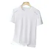 Camiseta de Malla de Seda Helada Transpirable de Manga Corta para Hombre, Joven, Moderna, Versátil, Color Sólido