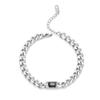 Pulsera Nueva de Acero Inoxidable al Por Mayor Pulsera de Circonita Hip Hop para Niñas Nicho Fresco Mujeres Pareja Pulsera de Acero Titanio para Hombres