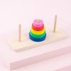Juguetes educativos infantiles transfronterizos jardín de infantes Montessori educación temprana mini torre de Hanói de madera puesto venta al por mayor fábrica