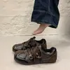 Tênis de treino retro alemão Melard para mulheres, início do outono de 2026, com tiras cruzadas, color blocking, estilo coreano e um visual descontraído e casual