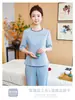 Primavera y Otoño Cuidado de la Piel SPA Centro de Bienestar Salón de Belleza Uniforme de Técnico de Baño de Pies Conjunto de Ropa de Trabajo para Practicante de Cuidado Postnatal Mangas Cortas para Mujer