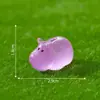 Nuevo producto transfronterizo: figuritas de hipopótamo luminosas y lindas, adorables accesorios decorativos DIY, adornos en miniatura de resina para micro-paisajes