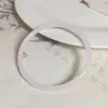 Pulsera Natural Transparente Hielo Estilo Xiaohongshu, Paso a Paso, Inteligente y Agradable, Textura de Barra Redonda Imitación Jade Glaseado, Versátil para Mujeres