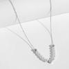 Collar de perlas estilo ins para mujer, diseño de nicho que combina con todo, cadena de clavícula con perlas de imitación de amor, colgante de amor, joyería al por mayor