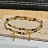Pulsera de Cristal Torre Amarilla, Pulsera de Cristal, Joyería de Cristal, Pulsera de Cristal Blanco y Amarillo Natural para Mujer, Joyería de Alta Gama
