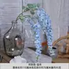 Diseño de Escena de Boda con Flores Artificiales Azules, Arreglo de Piso con Flores Falsas, Phalaenopsis, Tulipanes, Arreglo Floral Decorativo Suave