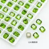 Dongzhou Diamante Cristal Platycodon Verde Uñas Diamante Alta Calidad K9 Lote Completo Brillante Verde Oliva Huevo de Paloma Fondo Puntiagudo Diamante Accesorios para Uñas