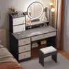 Tocador dormitorio simple moderno tocador red social chica dormitorio principal habitación de alquiler con tocador gabinete de almacenamiento integrado