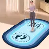 Manta de saltar con cuerda de absorción de impactos silenciosa para el hogar, alfombrilla de yoga de terciopelo de cristal para interiores, alfombrilla antideslizante para reducción de ruido en deportes y fitness, primera generación de pelo