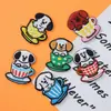 Patch Bordado de Cachorro em Xícara de Chá Desenho Animado, Patch Bordado Fofo, Patch Autoadesivo para Passar a Ferro, Decoração de Fita, Acessórios de Bordado