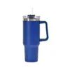 Taza de coche transfronteriza de 40 oz, taza aislada de acero inoxidable 304, taza portátil para exteriores de gran capacidad con pajilla y hielo