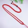 Cordón para Collar de Cera de Abeja Dorada con Colgante de Cristal Yu Pei Rojo y Negro, Tejido a Mano, Cuerda Sencilla de Piña de 2.5 mm para Hombres y Mujeres