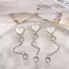 Arte de Uñas Joyería de Circonita Diamante Perla Corazón Lazo Decoraciones para Uñas Lz Lujo Ligero Súper Brillante Cadena para Uñas Colgante