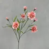Claveles pequeños de múltiples cabezas flores artificiales para decoración del hogar, arreglos de mesa, claveles para decoración de bodas y salones de ceremonia, flores falsas, flores de seda