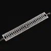 Versión coreana de pulsera simple de strass cuadrado grande, temperamento de moda, pulsera de strass de varias filas, venta directa de fábrica B093