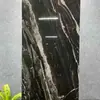 Azulejos de Piso de Pedra de Luxo Estilo Francês Preto Minimalista com Padrão de Mármore 60*120 Azulejos Cerâmicos para Hotéis e Supermercados, Azulejos Brilhantes Cor de Café