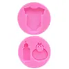 Ropa de bebé biberón babero molde de silicona flip azúcar pastel decoración de chocolate molde molde para hornear DIY