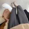 Pantalones de lana de abuela para mujer, otoño e invierno, holgados, adelgazantes, rectos, de lana, tipo plátano, pantalones harén cortos de seda de morera con plumón