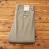 Pantalones de traje de algodón peinado de alta gama, tejido de sarga nuevo, Otoño Invierno, de negocios, holgados, rectos, casuales, para hombre