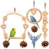 Juguete para pájaros loro juguete para pájaros juego de 3 piezas pájaro pequeño bola de vid piña columpio trepar alivio del aburrimiento masticar decoración de jaula para pájaros transfronterizo