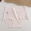 Ropa Interior de Seda de Morera Antibacteriana de 10A con Entrepierna Extendida de Lyocell para Mujer de Cintura Alta Sin Costuras Transpirable Micro Control de Vientre Bragas Talla Grande