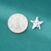 Plata s925 estilo coreano moda martillado cinco puntas estrella cuentas estrella accesorios para manualidades cordón trenzado cuerda accesorios de plata material