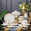 Juego de Vajilla de Cerámica de Jingdezhen Phnom Penh Bone China Tazón y Plato Tazón Doméstico y Palillos Mesa de Hotel Regalo al por Mayor