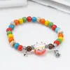 Pulsera de Cerámica de Jingdezhen, Regalo de Estilo Chino Tradicional, Tejida a Mano, Fresca y Versátil para Niñas, Nueva Pulsera de Hilo de Cerámica Estilo Chino
