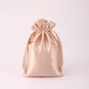 Bolsas de Satén Hechas, Bolsas para Joyas, Bolsas para Pelucas, Bolsas de Satén con Cordón Antipolvo, Logotipo Personalizado