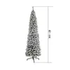 Venta al por mayor transfronteriza de árboles de lápiz grandes iluminados, decoraciones densas simuladas artificiales plegables, árboles de Navidad de PVC