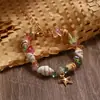 Pulsera de Estrellas de Mar, Conchas y Caracolas Estilo Natural Transfronteriza Europea y Americana Más Vendida Pulsera de Perlas de Arroz Temperamento Pequeño y Fresco